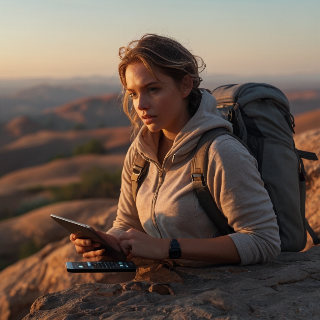 women with tablet