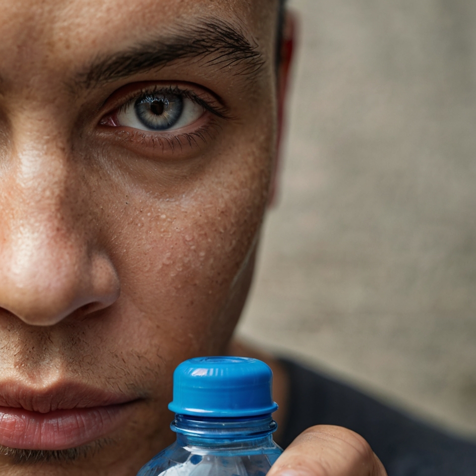 women with a bottle of water
